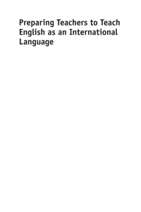 Cover image: Preparing Teachers to Teach English as an International Language 1st edition 9781783097012