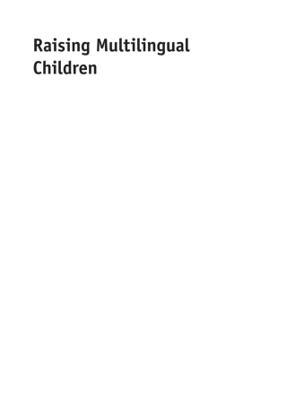 Cover image: Raising Multilingual Children 1st edition 9781783097562