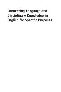 صورة الغلاف: Connecting Language and Disciplinary Knowledge in English for Specific Purposes 1st edition 9781783098507