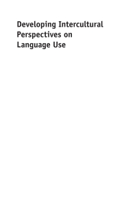 Cover image: Developing Intercultural Perspectives on Language Use 1st edition 9781783099313