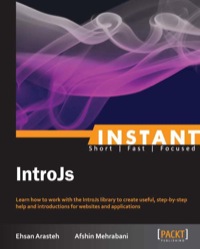 Cover image: Instant IntroJs 1st edition 9781783282517