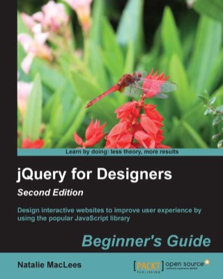 Imagen de portada: jQuery for Designers Beginner's Guide Second Edition 1st edition 9781783284535