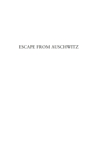 Cover image: Escape from Auschwitz 9781844155941