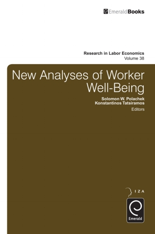 Cover image: New Analyses in Worker Well-Being 9781783500567