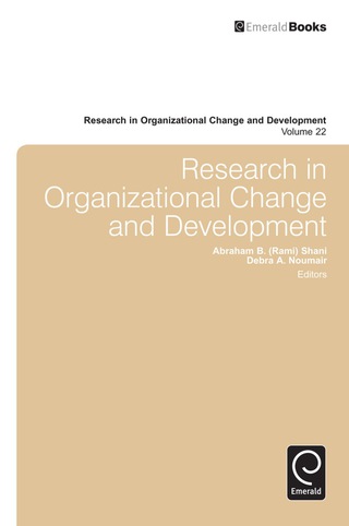 Imagen de portada: Research in Organizational Change and Development 9781783503117