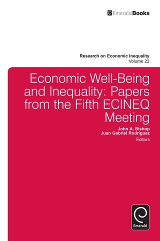 Titelbild: Economic Well-Being and Inequality 9781783505678