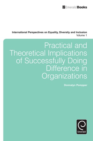Imagen de portada: Practical and Theoretical Implications of Successfully Doing Difference in Organizations 9781783506774