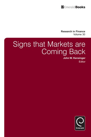 Titelbild: Signs that Markets are Coming Back 9781783509317