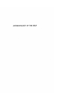 Cover image: Anthropology of the Self 1st edition 9780745308586