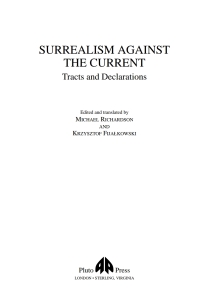 Cover image: Surrealism Against the Current 1st edition 9780745317786
