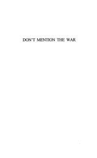 Imagen de portada: Don't Mention the War 1st edition 9780745308364