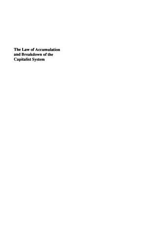 Imagen de portada: The Law of Accumulation and Breakdown of the Capitalist System 1st edition 9780745304595