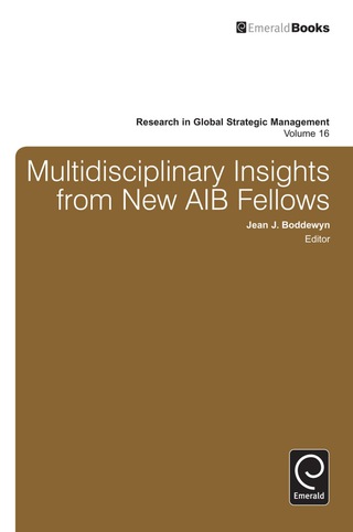 Cover image: Multidisciplinary Insights from New AIB Fellows 9781784410391