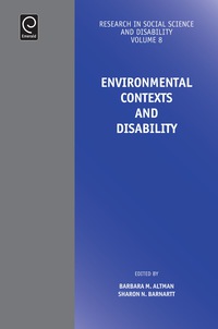 Cover image: Environmental Contexts and Disability 9781784412630