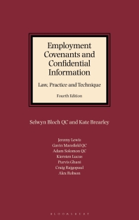 Imagen de portada: Employment Covenants and Confidential Information: Law, Practice and Technique 4th edition 9781780432182