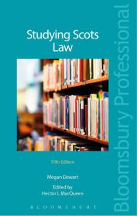 Cover image: Studying Scots Law 5th edition 9781784513399