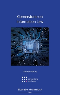 صورة الغلاف: Cornerstone on Information Law 1st edition 9781784514112
