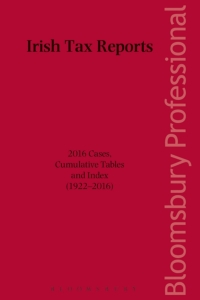 Cover image: Irish Tax Reports 2016 1st edition