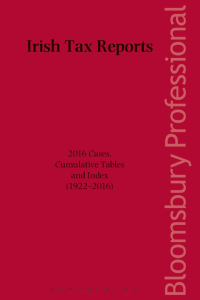 Cover image: Irish Tax Reports 2016 1st edition