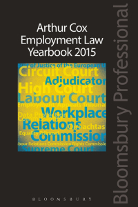 Omslagafbeelding: Arthur Cox Employment Law Yearbook 2015 1st edition