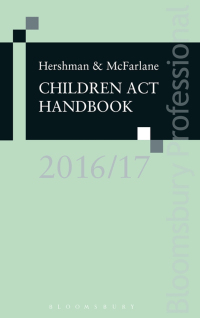 Cover image: Hershman and McFarlane: Children Act Handbook 2016/17 1st edition 9781784516703
