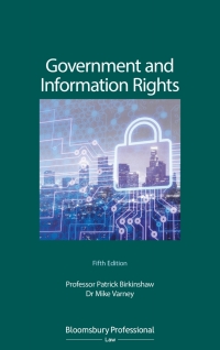Cover image: Government and Information Rights 5th edition 9781784518967