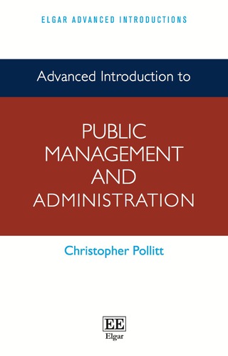 Imagen de portada: Advanced Introduction to Public Management and Administration 1st edition 9781784712310