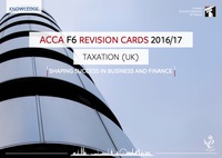 Cover image: ACCA F6 Revision Cards 2016/2017 12th edition 9781784801939