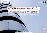 Cover image: ACCA P4 Revision Cards 2016/2017 9781784802004