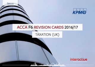 Cover image: ACCA F6 Revision Cards 2016/2017 9781784802578