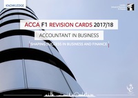 Cover image: ACCA F1 Revision Card 2017/18 9781784804466