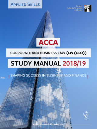 Cover image: ACCA LW (GLO) Study Manual 2018/19 9781784805784