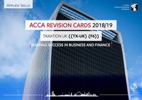 Cover image: ACCA TX Revision Card 2018/19 1st edition 9781784806101