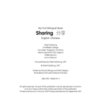 Cover image: My First Bilingual Book–Sharing (English–Chinese) 9781785089114