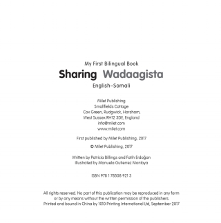 Cover image: My First Bilingual Book–Sharing (English–Somali) 9781785089213
