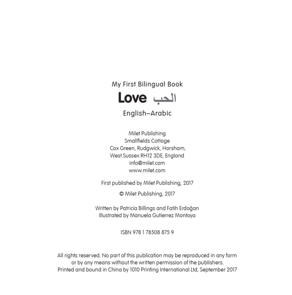 My First Bilingual Book–Love (English–Arabic)