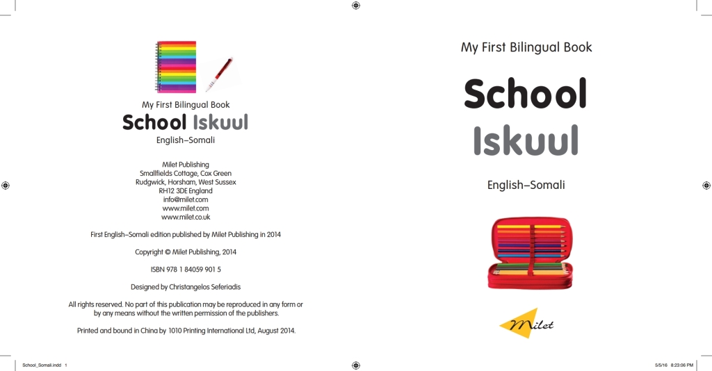 My First Bilingual Book–School (English–Somali)