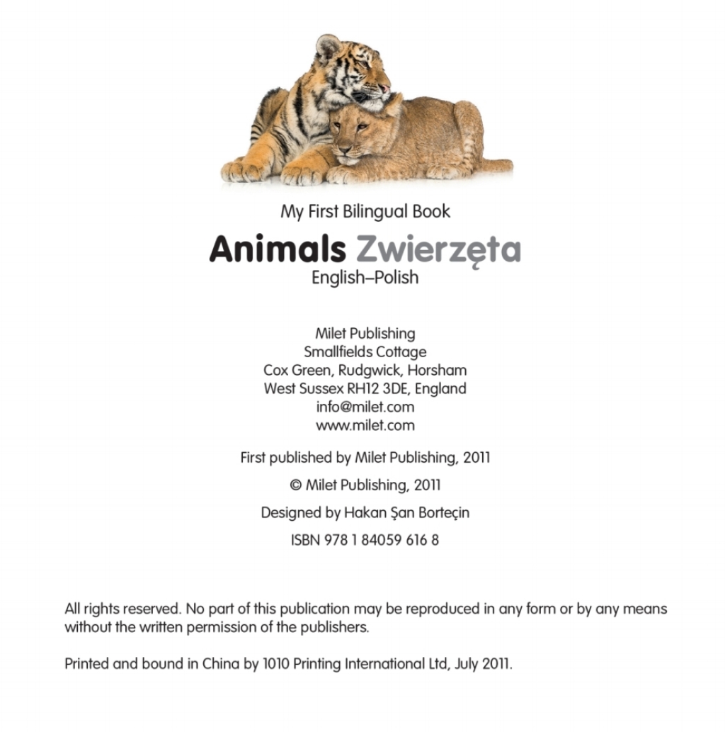 My First Bilingual Book–Animals (English–Polish)