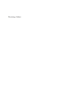 Omslagafbeelding: Becoming a Subject 1st edition 9781571813084