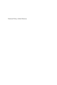 Imagen de portada: National Policy, Global Memory 1st edition 9781785332548