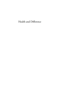 Cover image: Health and Difference 1st edition 9781785332715