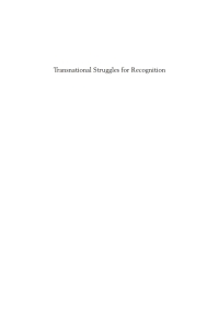 Cover image: Transnational Struggles for Recognition 1st edition 9781785333118