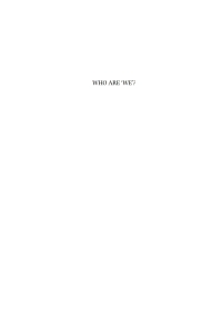 Imagen de portada: Who are 'We'? 1st edition 9781785338885
