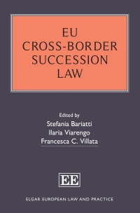 Cover image: EU Cross-Border Succession Law 1st edition 9781785365294