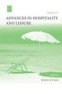 Cover image: Advances in Hospitality and Leisure 9781785602719