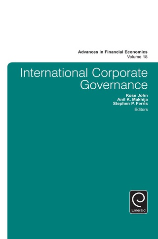 Omslagafbeelding: International Corporate Governance 9781785603556