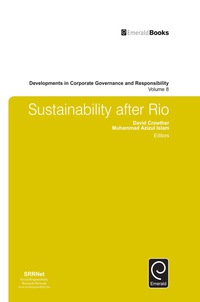 Imagen de portada: Sustainability after Rio 9781785604454