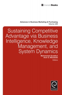 Cover image: Sustaining Competitive Advantage via Business Intelligence, Knowledge Management, and System Dynamics 9781785607073