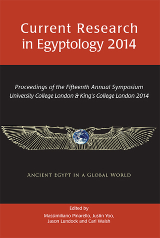 Cover image: Current Research in Egyptology 2014 9781785700460