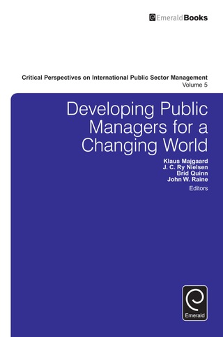 Imagen de portada: Developing Public Managers for a Changing World 9781786350800